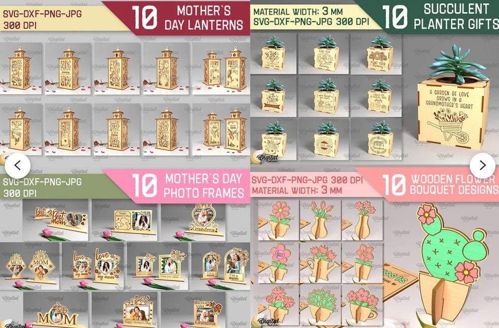 Dia da mãe - 160 ficheiros em vector para máquinas a laser

Dia da mãe