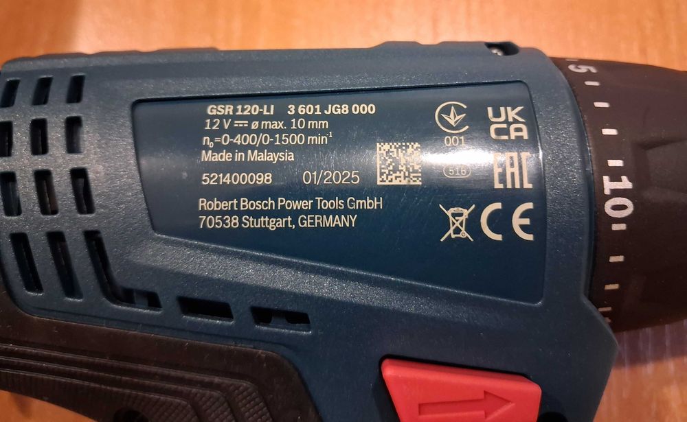 Wkrętarka GSR 120-LI BOSCH Profesional 2x2,0Ah + ład. + walizka