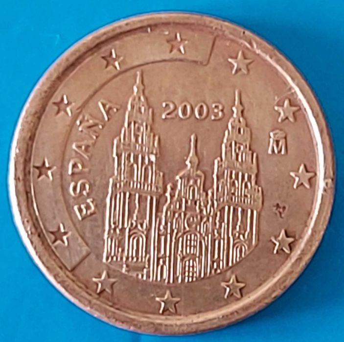 1 Cêntimo de 2003 de Espanha, Santiago Compostela