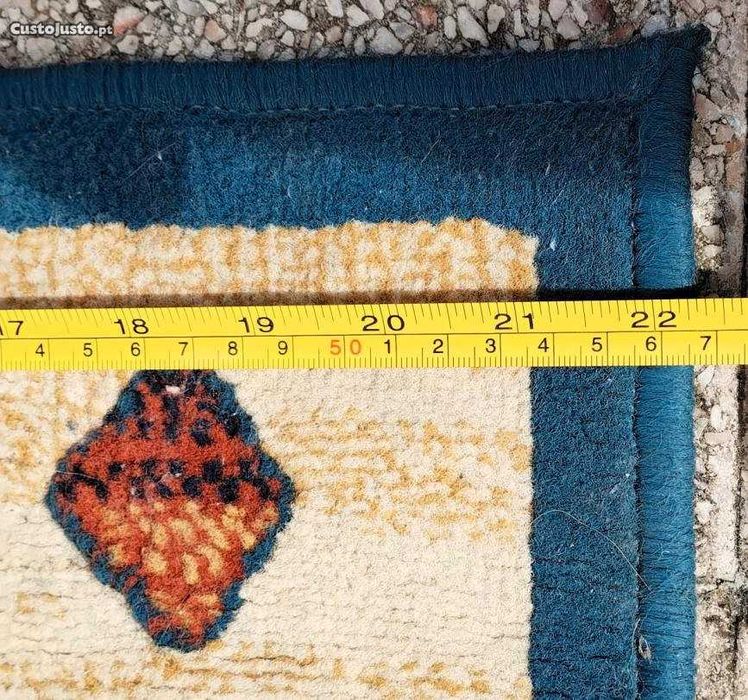 Conjunto 3 Tapetes Sala Quarto Casa Azul Amarelo