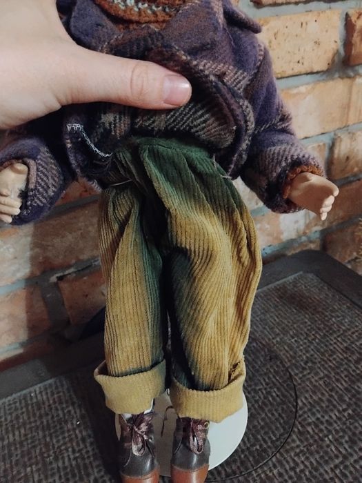 Lalka chlopiec z porcelany retro vintage