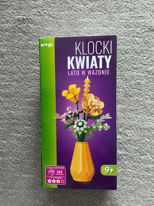 Klocki jak Lego kwiaty Lato w wazonie Artyk