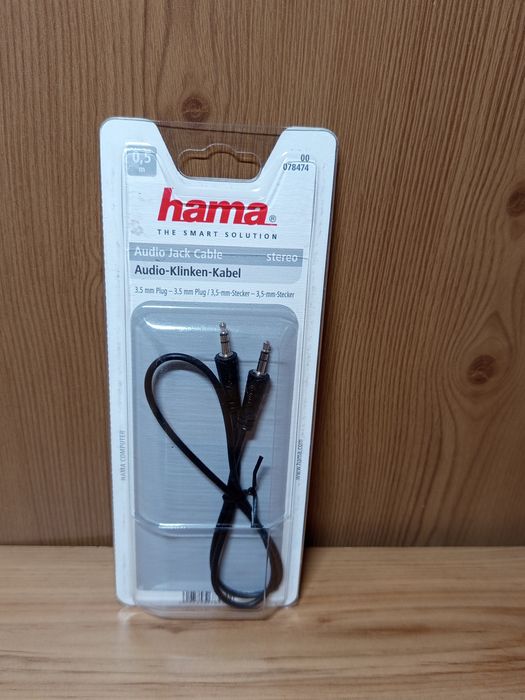 kabel audio marki Hama z wtyczkami jack 3,5 mm