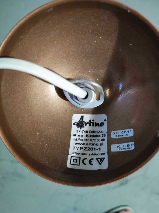 Bardzo ładna szklana lampa wisząca Artino Typ Z201-1