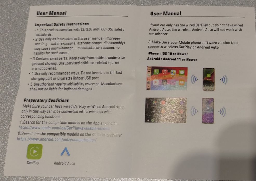 Adapter Car Play Android Auto