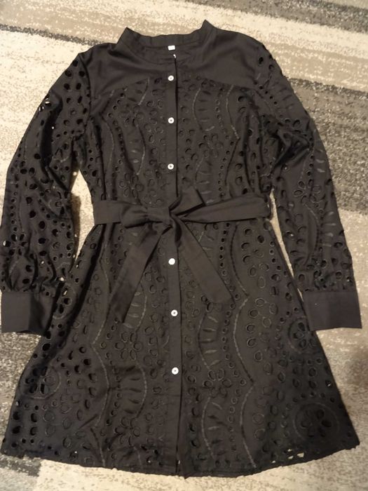 Hafty czarna sukienka wizytowa, r. 40 L nowa