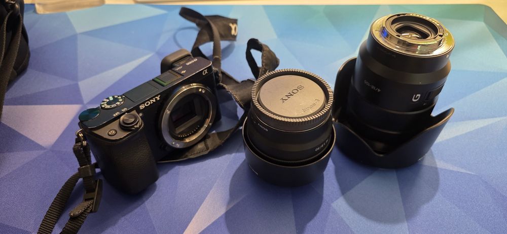 SONY A6300, obiektyw Sony SELP18105G, Sony SEL5018F
