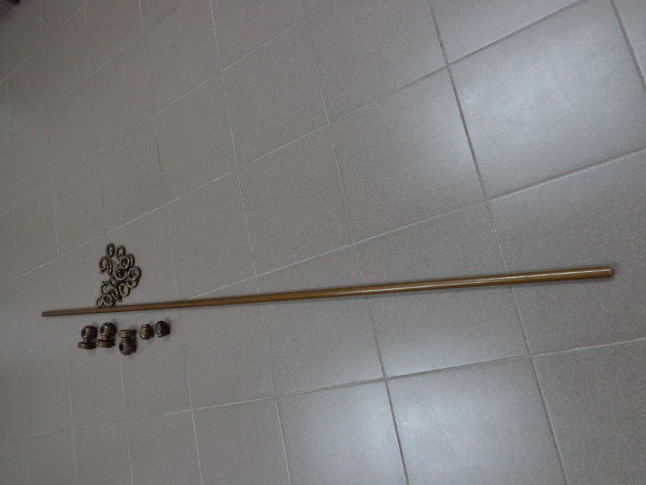 Varão de madeira para cortina 1,80 m x 23 mm