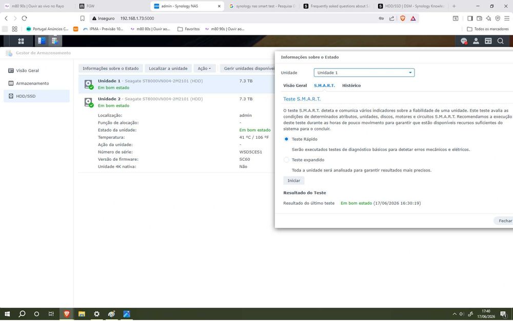 NAS Synology DiskStation DS723+ 2 baías 16T