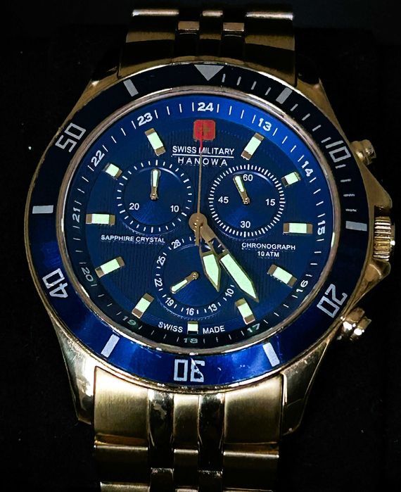 Swiss Military Hanowa 06-5183.7.02.003 – Gold / Blue – Full Set