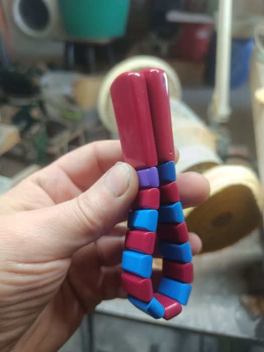 Чётки перекидные шар биток бордовый с синим aramit premier