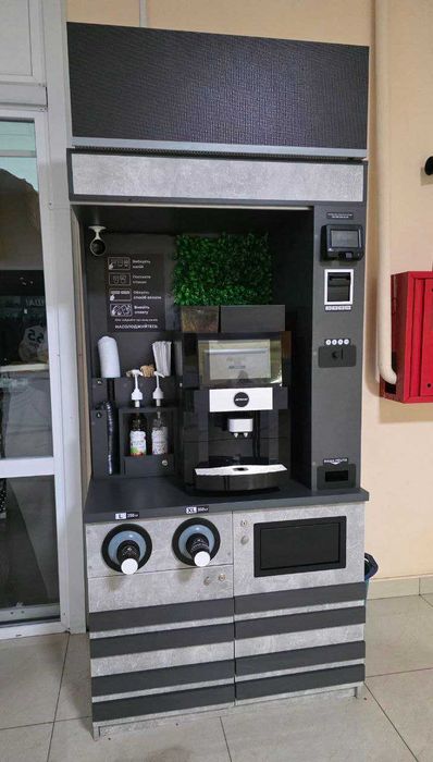 Кав'ярня самообслуговування. Вендінг під ключ. Тумба. Кавова машина.