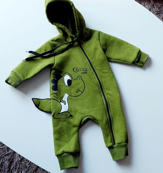 Теплий ромпер з динозавриком
