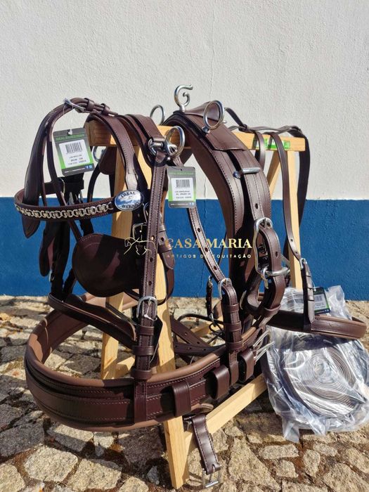 Arreios de Atrelagem Luxe IDEAL EQUESTRIAN - NOVOS