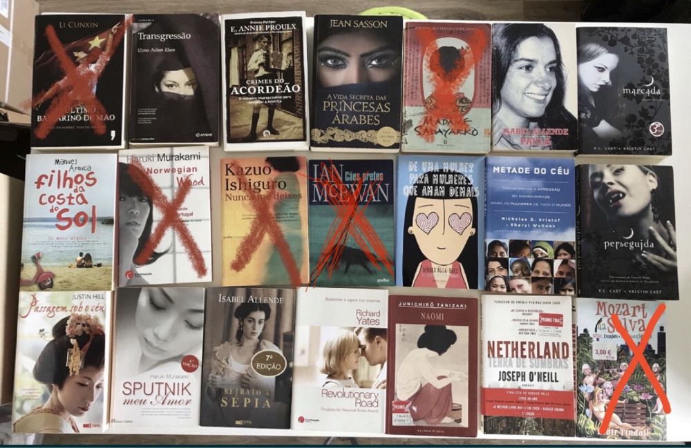 Vários livros, clássicos, best-sellers em Português, Inglês e Espanhol