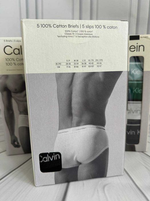 Чоловічі труси бріфи Calvin Klein набір 5 штук чорного кольору