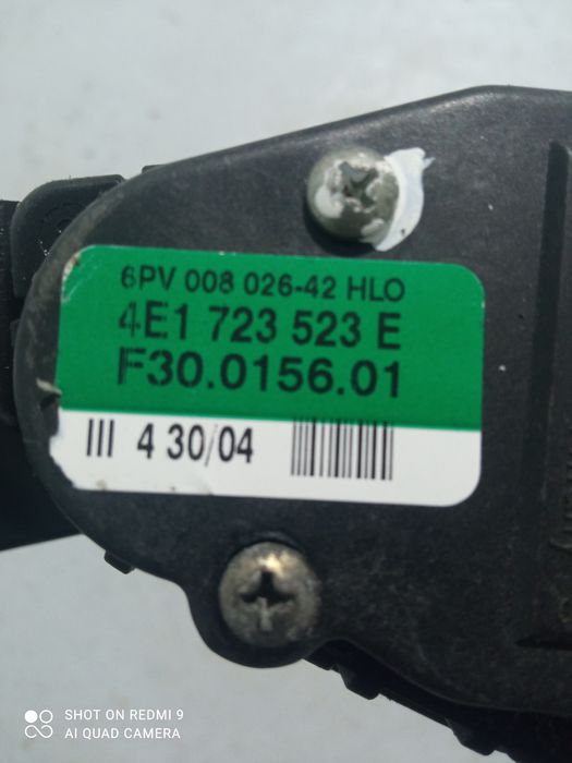 Pedal de acelerador / Potenciômetro Audi A8 4E 3.0 TDI / 3.7 V8