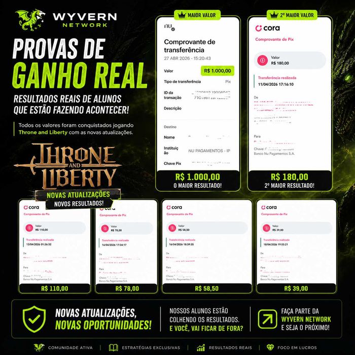 Mentoria Wyvern | Aprenda a Viver de Jogos Online, RMT e Criação de Conteúdo