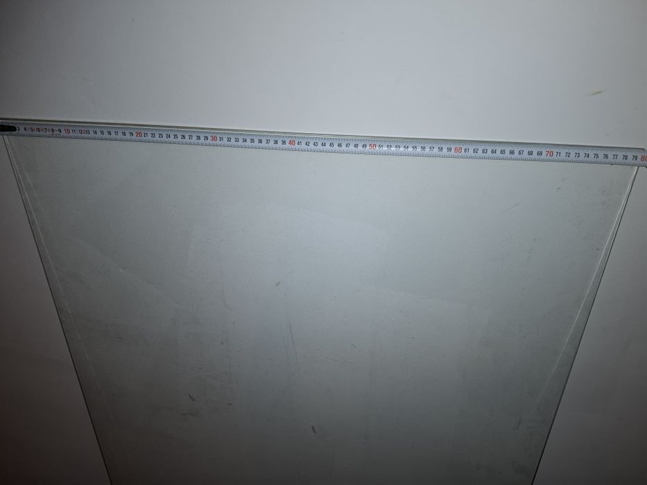 Placa de Vidro para Secretária / Mesa (120 \times 80\text{ cm}) - Arestas Lapidadas