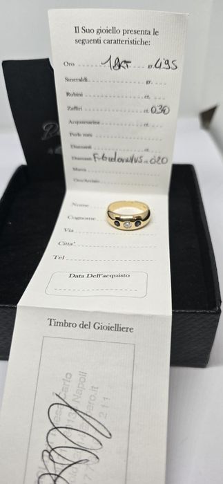 Каблучка з сапфірами і діамантом. Кольцо с сапфирами и бриллиантом..