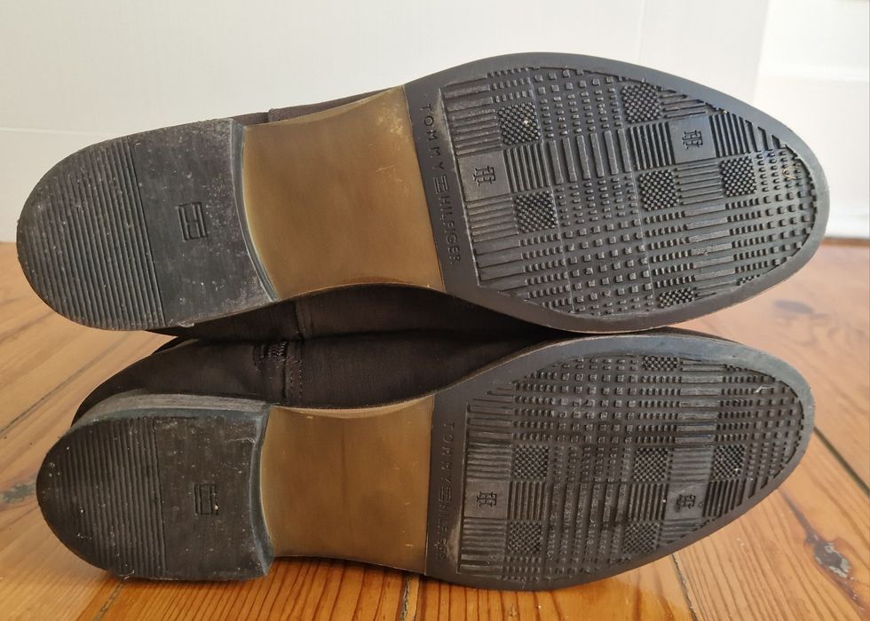 Botas cano alto Tommy Hilfiger 39 castanho camurça