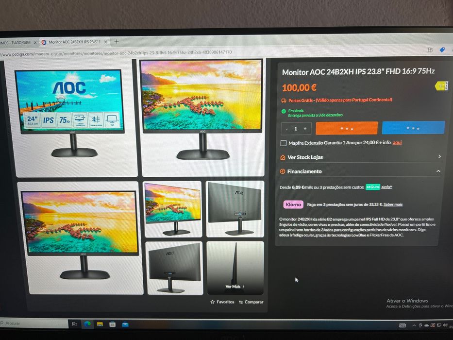 Monitor AOC 23.8 75hz