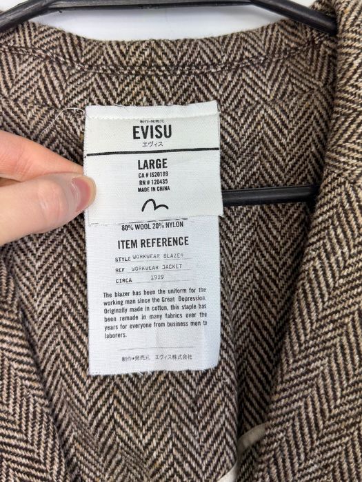 Rare Marynarka Evisu Wełniana Small Logo 80% Wełna 20% Nylon