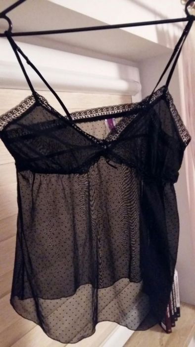Komplet czarnej bielizny Mistique. Rozm.M