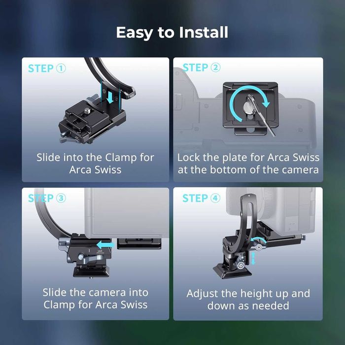 SMALLRIG 4349 Płyty montażowe do Sony, FUJIFILM, Nikon, Canon