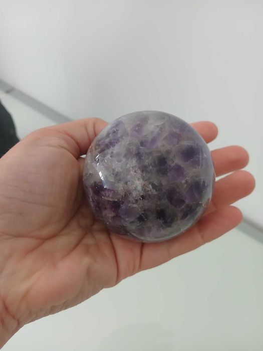 Concha Natural com Bola de Ametista Polida