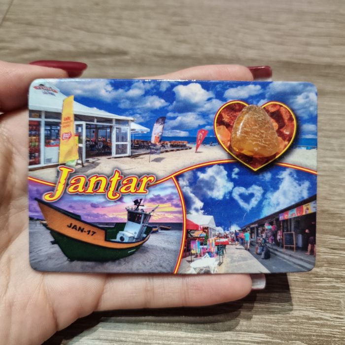 Magnes na lodówkę Jantar z bursztynem