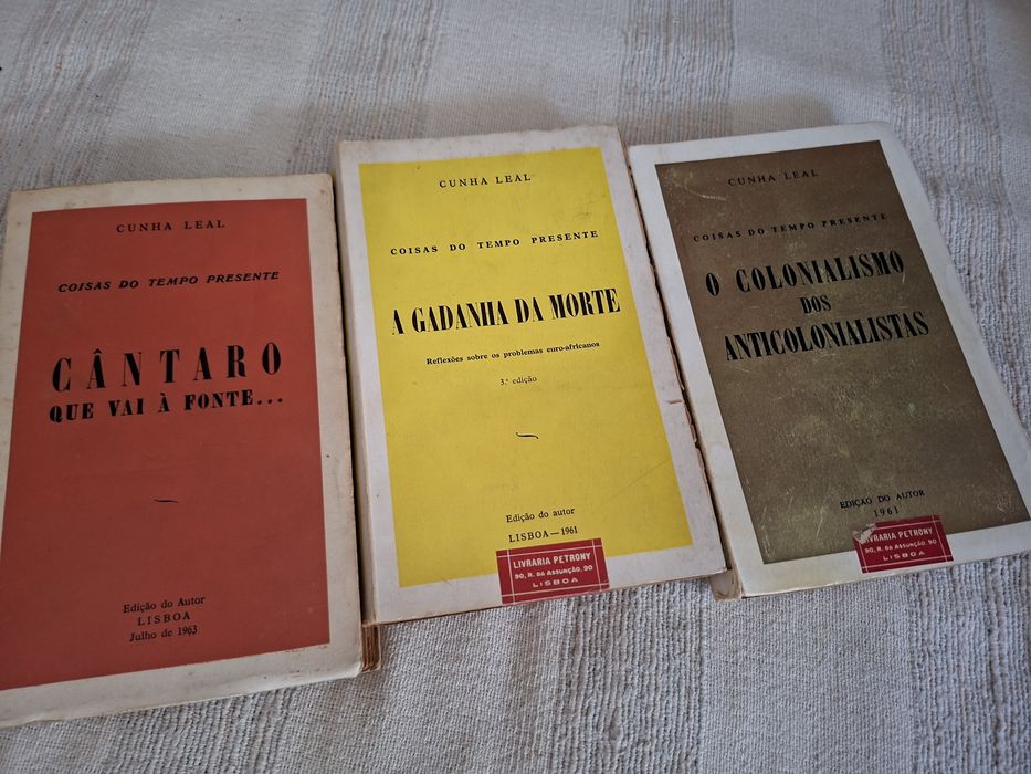Três livros de Cunha Leal opositor ao Estado Novo temas do ultramar português