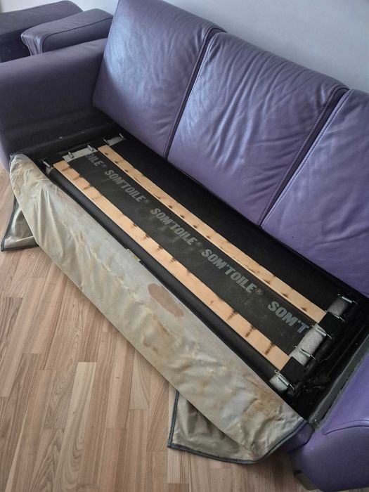 Zestaw dwóch kanap skórzanych Kler