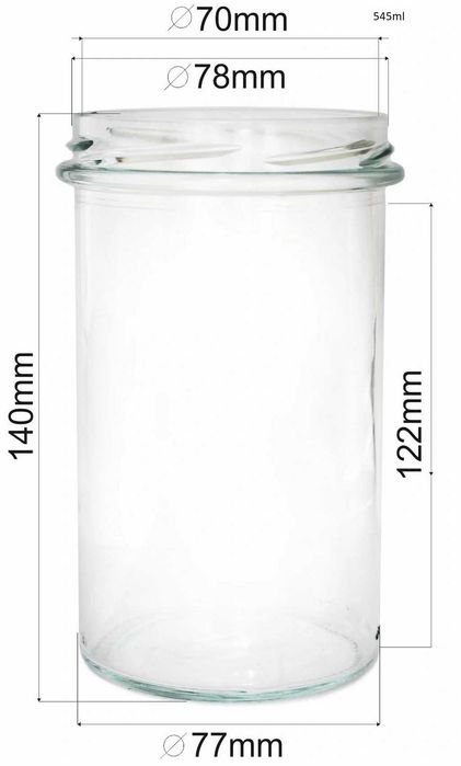 Słoik 545ml fi82 / 2197 szt luz / z dostawą