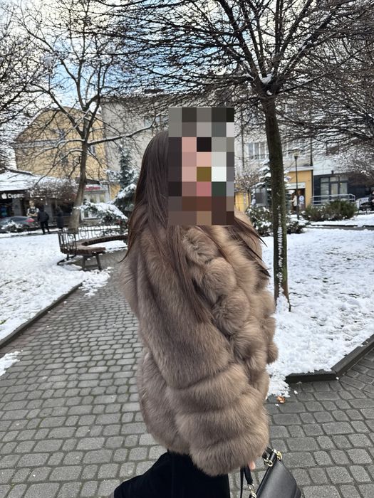 Шуба песець натуральна під соболь