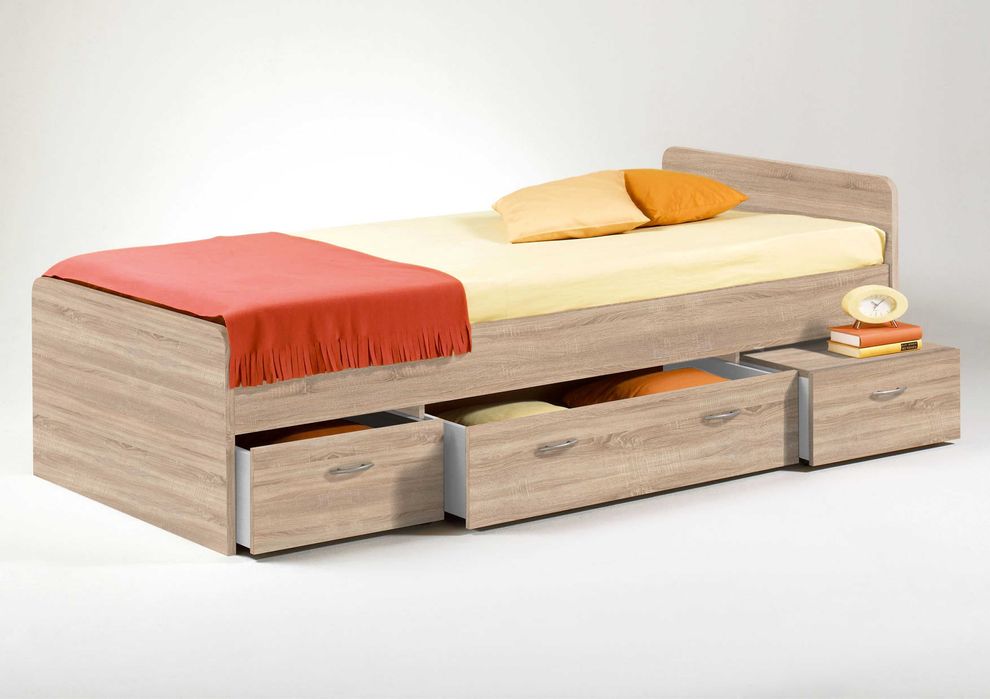 Łóżko pojedyncze drewnopodobne 90x200