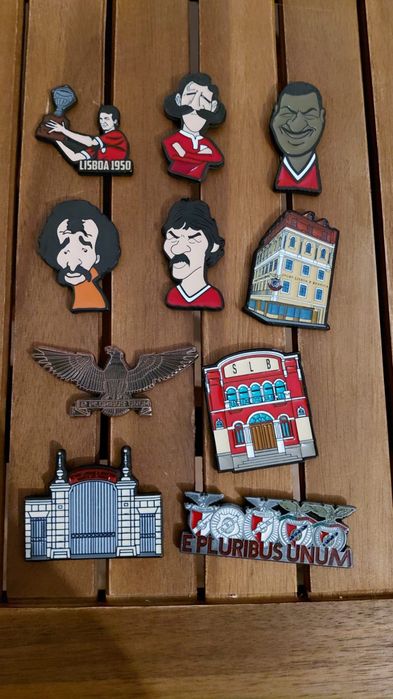 Coleção Benfica pins, ímans e porta chaves (cada)