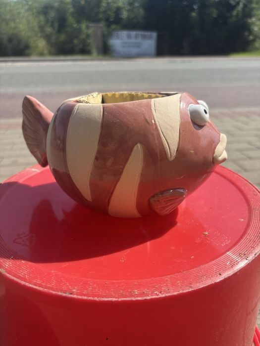Doniczka rybka ceramiczna