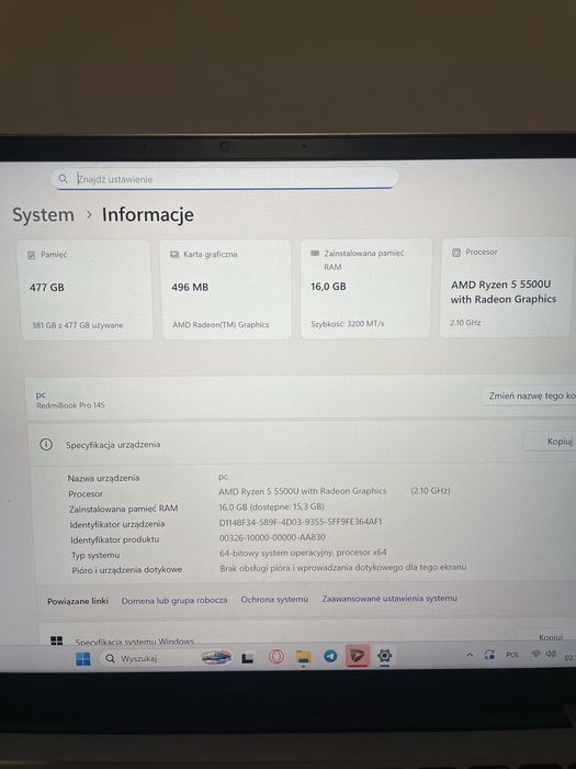 Laptor redmi xma2006bj