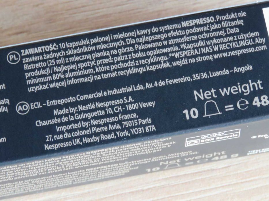 Nespresso Chiaro Kawa w kapsułkach Original Zestaw 40 sztuk (4 x 10)