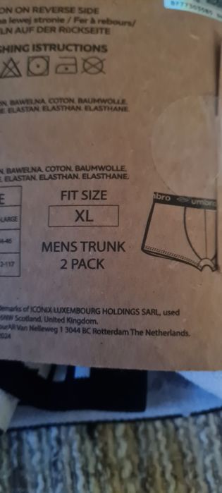 Bokserki męskie XL Umbro nowr 2 szt w komplecie