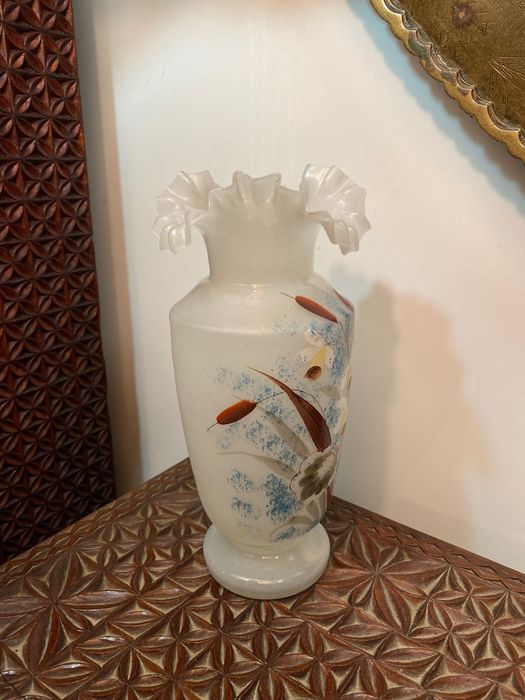 Jarra Vidro Opalino Séc XIX 24 cm