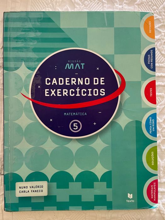 Caderno Exercícios Matemática 5.ano ISBN 978-972-47-5684-4