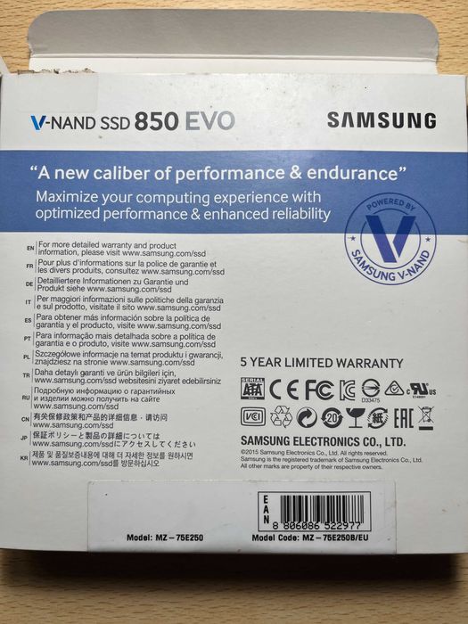 SSD Samsung 850 EVO 250GB SATA – Bom estado – Testado