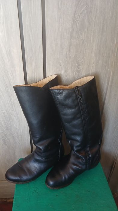 Чоботи шкіра,мех.