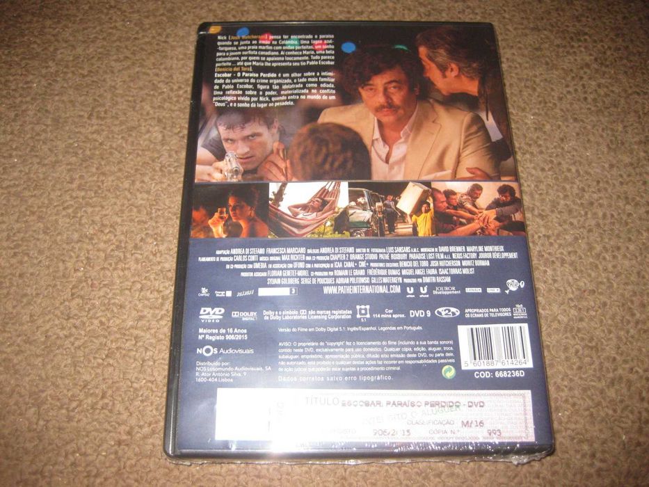 DVD "Escobar: Paraíso Perdido" com Benicio del Toro/Selado!