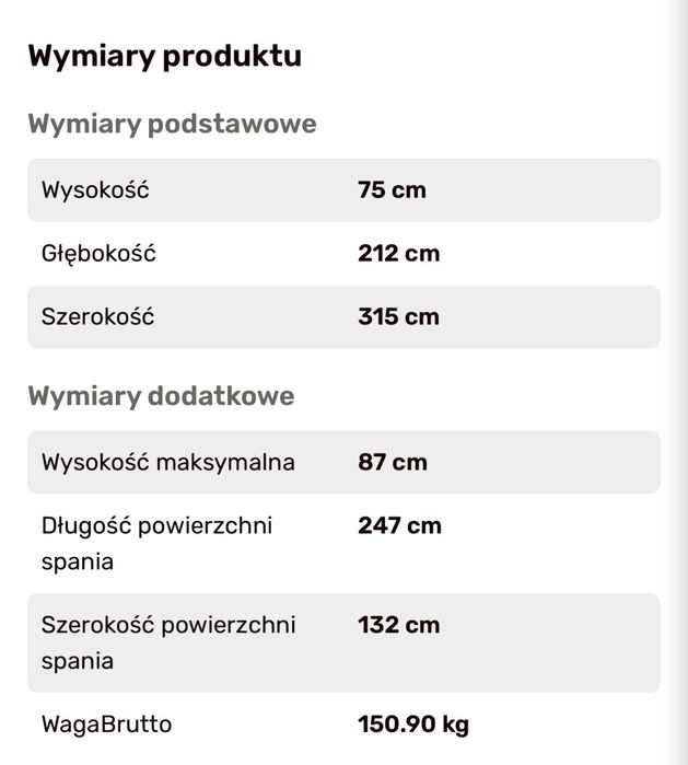 Kanapa z funkcja spania