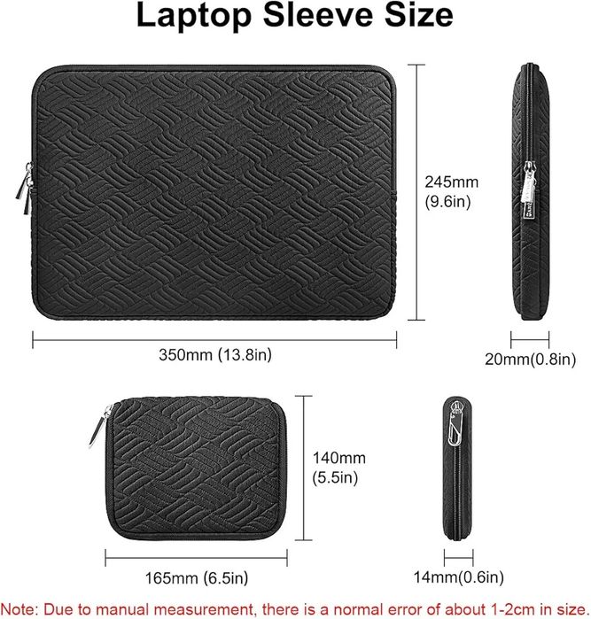 ARVOK Pokrowiec na laptopa 13 13,3 14 cala, do MacBooka Air 35/36 cm