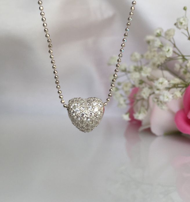 Знижка ! Срібна цепочка Thomas Sabo, Серце , цирконій