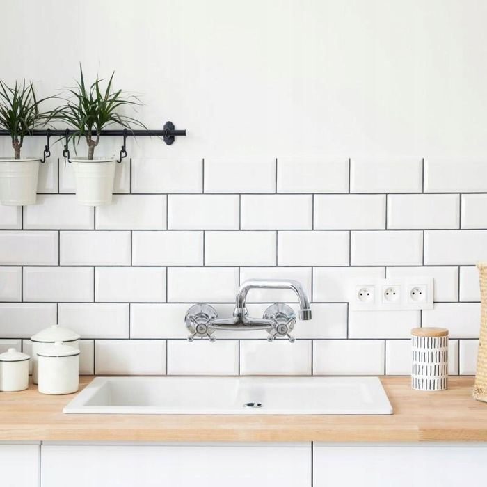 Bateria Kuchenna Ścienna Zlewozmywakowa Retro Kran Chrom Kurki Klasyk